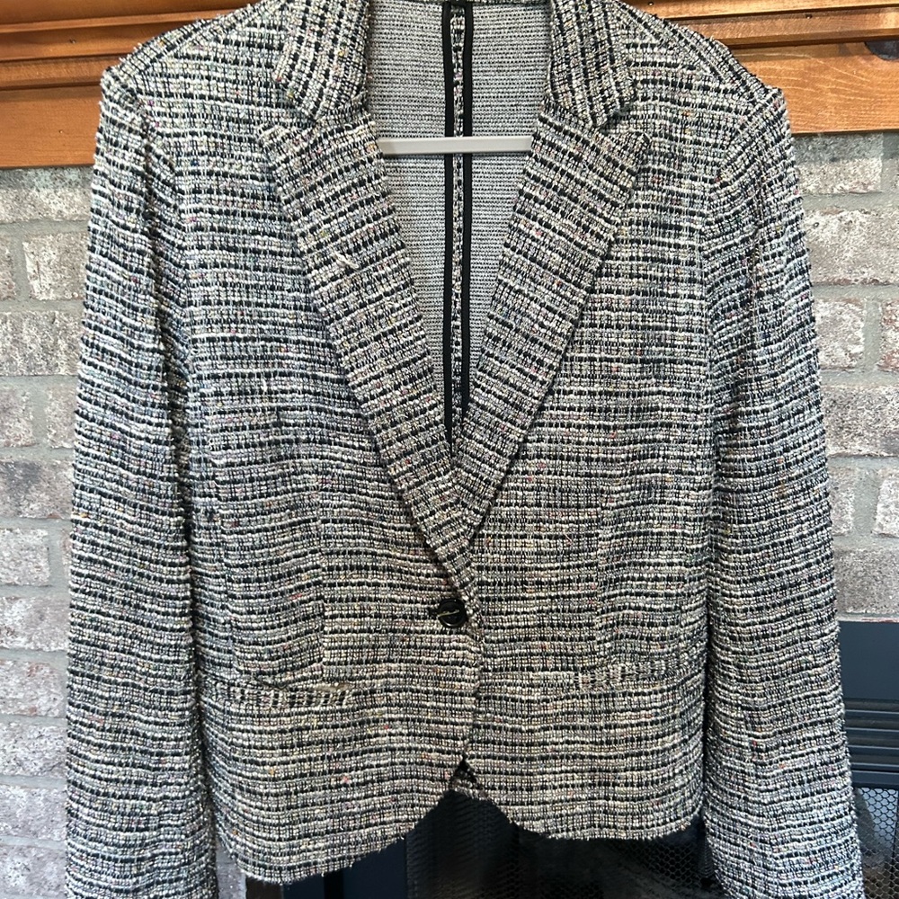 Amanda & Chelsea Black and White Tweed Blazer